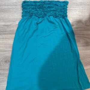 Teal Ruffled Women's swim coverup